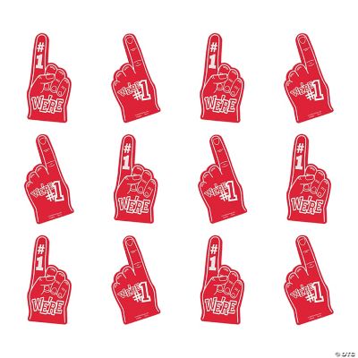 Red School Spirit Foam Hand - 12 Pieces