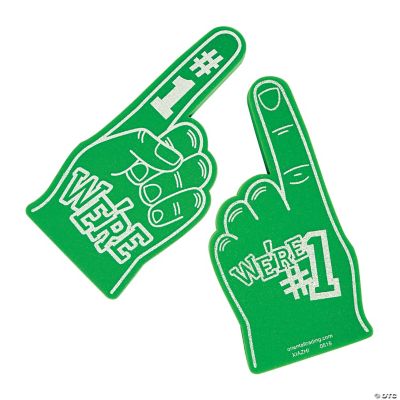 Green School Spirit Foam Hand - 12 Pieces