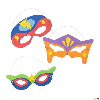 Superhero Foam Mask Ck - 12 Pieces