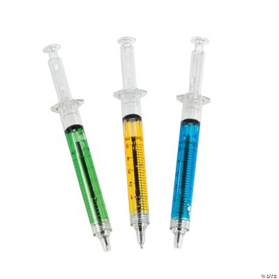 Assorted Syringe Pens - 12 Pieces