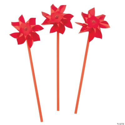 Red Pinwheels - 36 Pieces