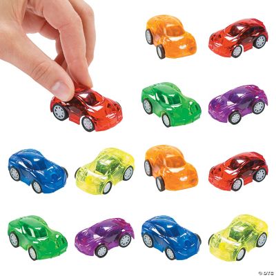 Transparent Pullback Cars - 12 Pieces