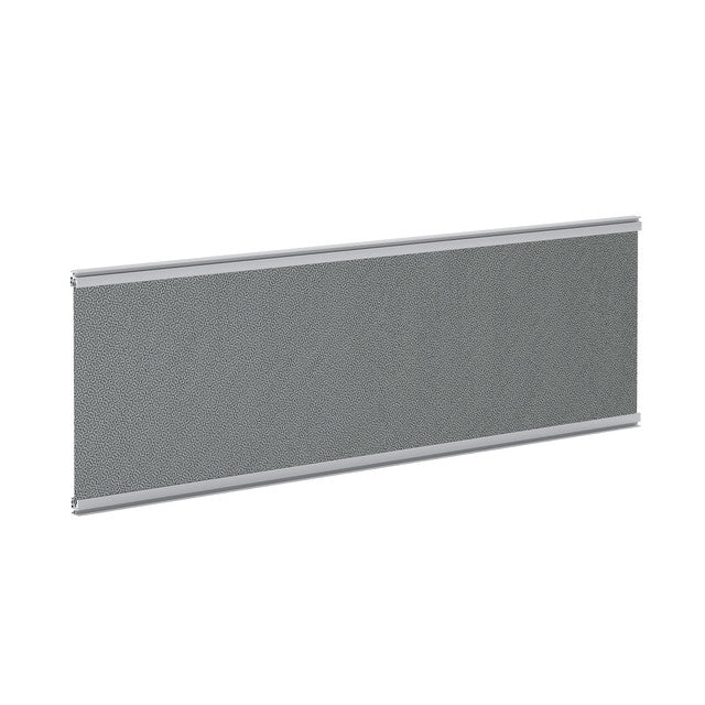 OfficeSource Borders II Fabric Panel  w/Silver Frame - 36"W x 12"H - Moonlight