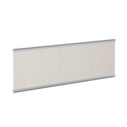 OfficeSource Borders II Fabric Panel  w/Silver Frame - 48"W x 12"H - Taupe