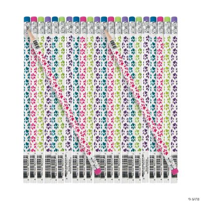 Paw Print Pencils - 24 Pieces