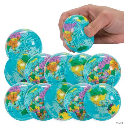 Globe Stress Ball - 12 Pieces