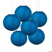 Blue Paper Lanterns - 6 Pieces