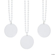 White Bead W/Round Disc - 150 Pieces