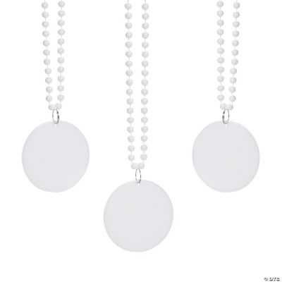 White Bead W/Round Disc - 150 Pieces