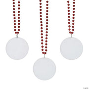 Red Bead W/Round Disc - 150 Pieces