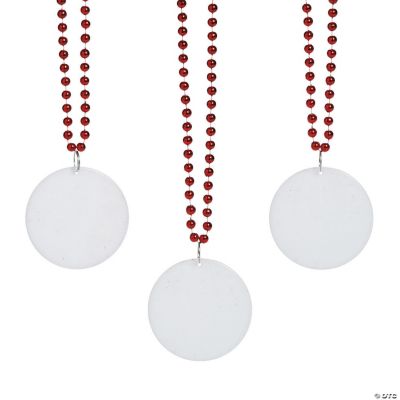 Red Bead W/Round Disc - 150 Pieces