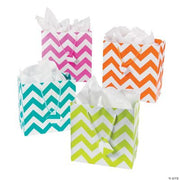 Chevron Gift Bag Asst - 12 Pieces