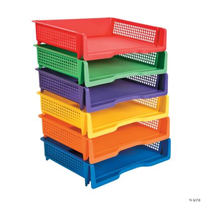 Stackable Plastic Bins - 6 Pieces