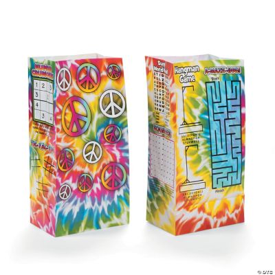 Tye Dye Kids Meal Bags - 12 Pieces
