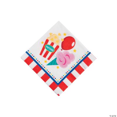 Carnival Beverage Napkins - 16 Pieces