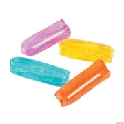 Colorful Water Tubes With Glitter - 12 Pieces