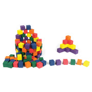 Cubes, Wood Color, 2 cm, Set of 102