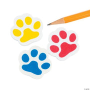 Pawprint Erasers - 24 Pieces