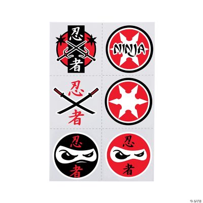 Ninja Tattoos - 72 Pieces