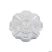 Plastic Fireman Badges - 12 Pieces
