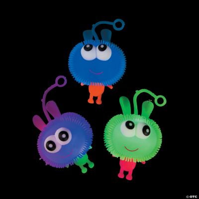 Light Up Puffer Happy Face Yo Yo - 12 Pieces