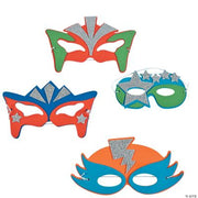 Foam Superhero Masks - 12 Pieces