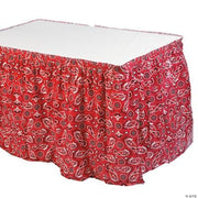 Red Bandana Print Tableskirt - 1 Piece