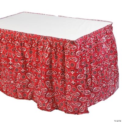 Red Bandana Print Tableskirt - 1 Piece