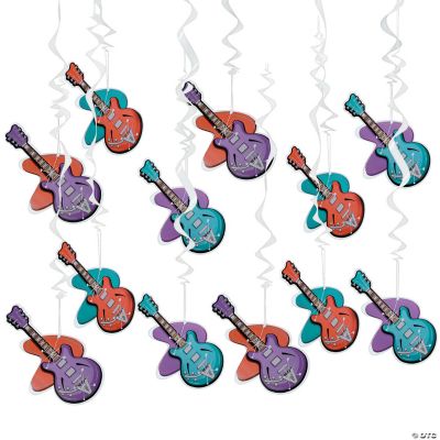 Rockin 50s Hanging Guitars - 12 Pieces