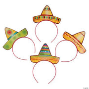Cardboard Sombrero Headbands - 12 Pieces