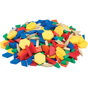 Deluxe 1cm Plastic Pattern Blocks, Set of 250