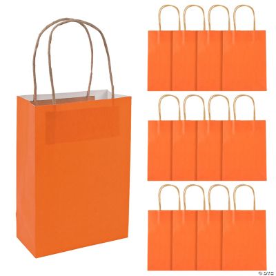 Medium Pumpkin Craft Bags - 12 Pieces
