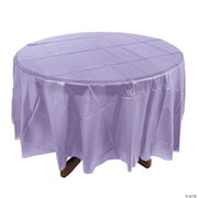 Lilac Plastic Round Tablecover - 1 Piece