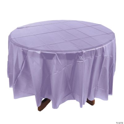 Lilac Plastic Round Tablecover - 1 Piece
