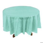 Mint Plastic Round Tablecover - 1 Piece