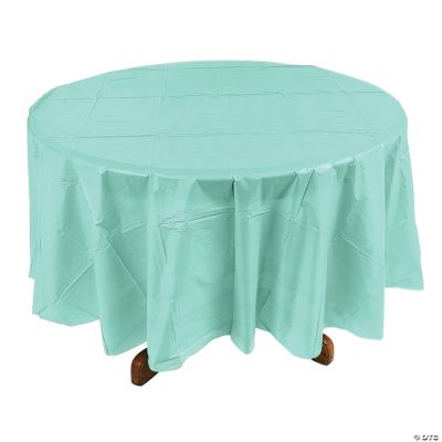 Mint Plastic Round Tablecover - 1 Piece
