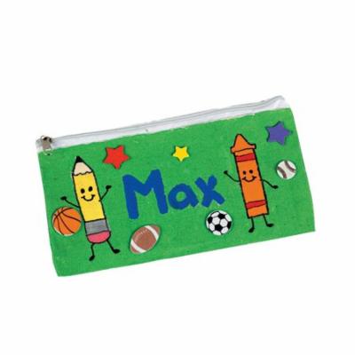 Natural Canvas Pencil Cases - Stationery - 12 Pieces