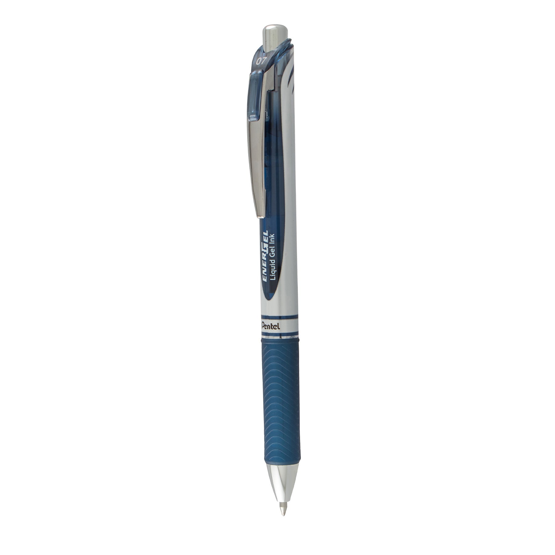 EnerGel RTX Retractable Liquid Gel Pen, (0.7mm) Metal Tip, Medium Line, Navy Blue Ink, 1 Dozen