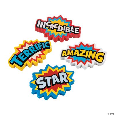 Superhero Erasers - 24 Pieces