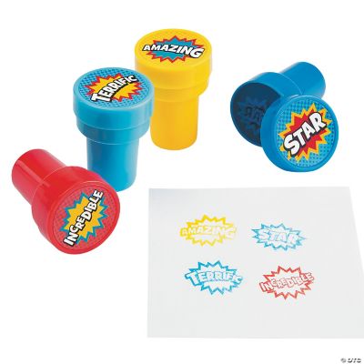 Superhero Self Inking Stampers - 24 Pieces