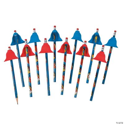 Superhero Pencil W/ Cape - 12 Pieces