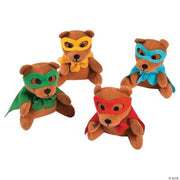 Plush Super Hero Bear - 12 Pieces