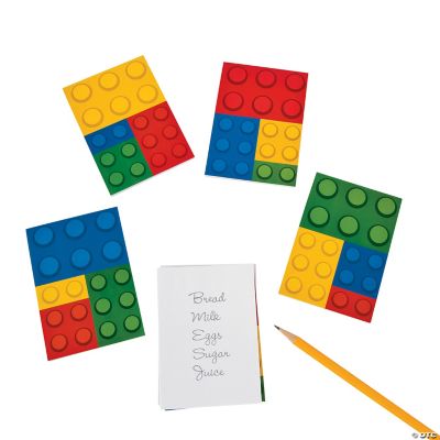 Toy Brick Notepads - 24 Pieces