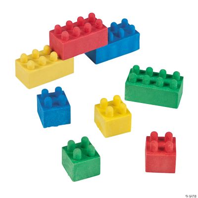 Toy Brick Erasers - 24 Pieces