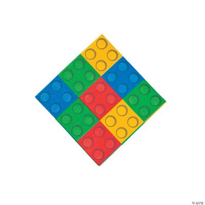 Block Party Beverage Napkins - 16 Pieces
