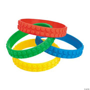Block Party Rubber Bracelet - 12 Pieces