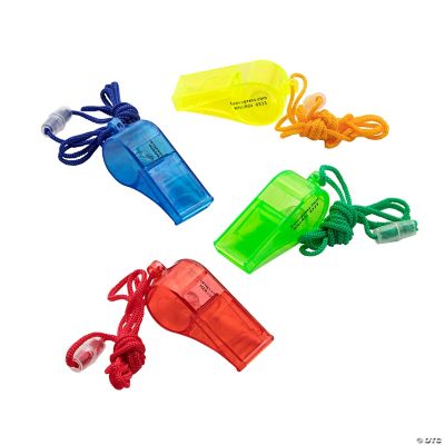 Vp Trnsprnt Whistles - 72 Pieces