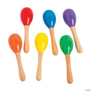Vp Wooden Pntd Maraca - 36 Pieces