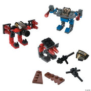 Asst Char Vehicle Building Block Kits - 12 Pieces