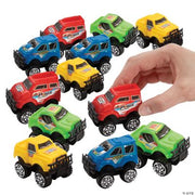 Mini Pullback Truck Assortment - 12 Pieces